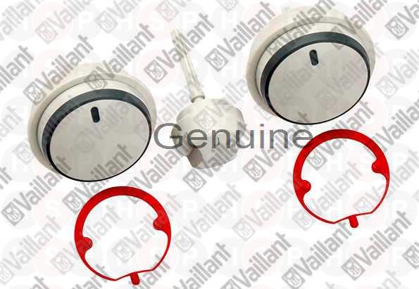 Buttons grey, kit of 3